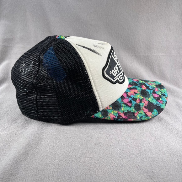 VANS Trucker Hat Womens Multi Color OFF THE WALL Logo Foam Y2K - Picture 4 of 10